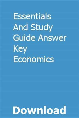 essentials and study guide answer key economics Kindle Editon