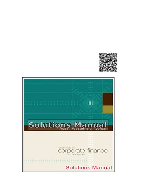 essentials corporate finance 7th edition solutions manual Reader
