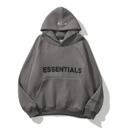 essentials gray hoodie