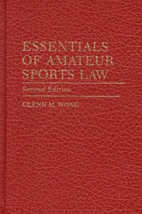 essentials of amateur sports law 2nd edition Epub