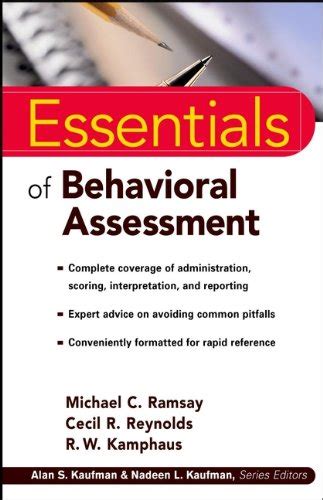 essentials of behavioral assessment essentials of psychological assessment Kindle Editon