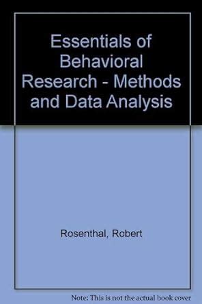 essentials of behavioral research methods and data analysis Kindle Editon
