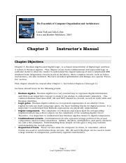 essentials of computer organization instructors manual PDF