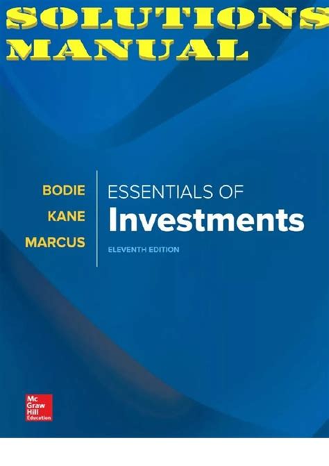 essentials of investments solutions manual PDF