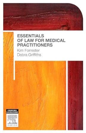 essentials of law for medical practitioners essentials of law for medical practitioners Epub