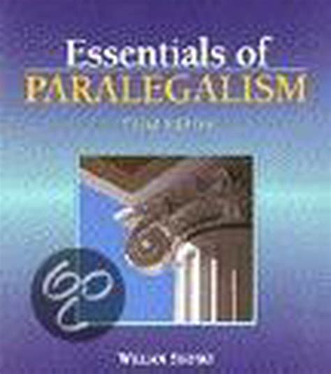 essentials of paralegalism essentials of paralegalism Kindle Editon