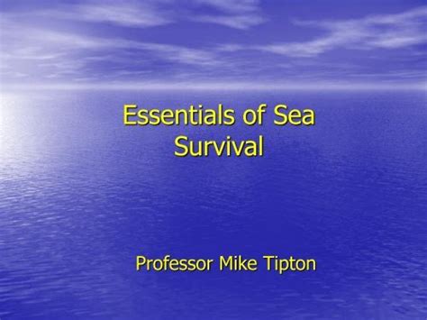 essentials of sea survival Reader