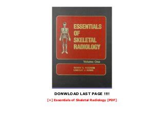 essentials of skeletal radiology PDF PDF