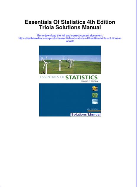 essentials of statistics 4th edition answers Kindle Editon