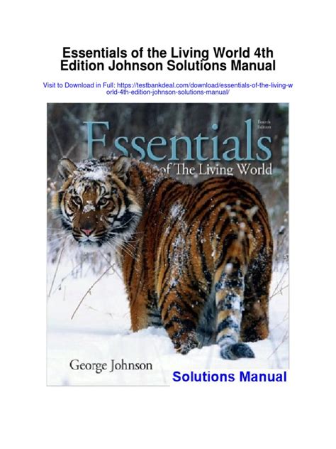 essentials of the living world 4th edition Ebook Reader