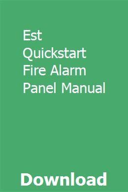 est quickstart fire panel manual Reader