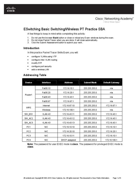 eswitching basic switching wireless pt practice sba answer pdf Epub