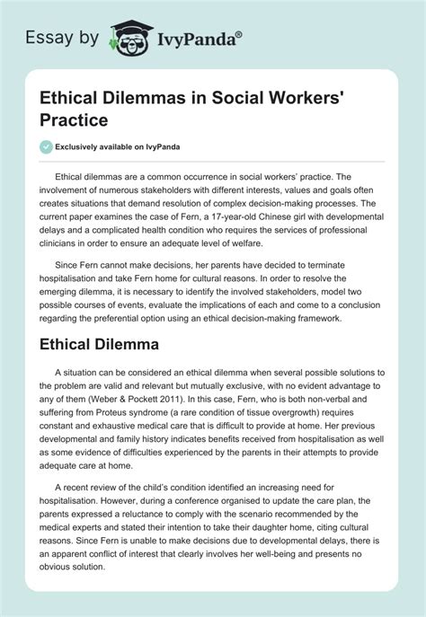 ethical dilemmas in social work practice Reader