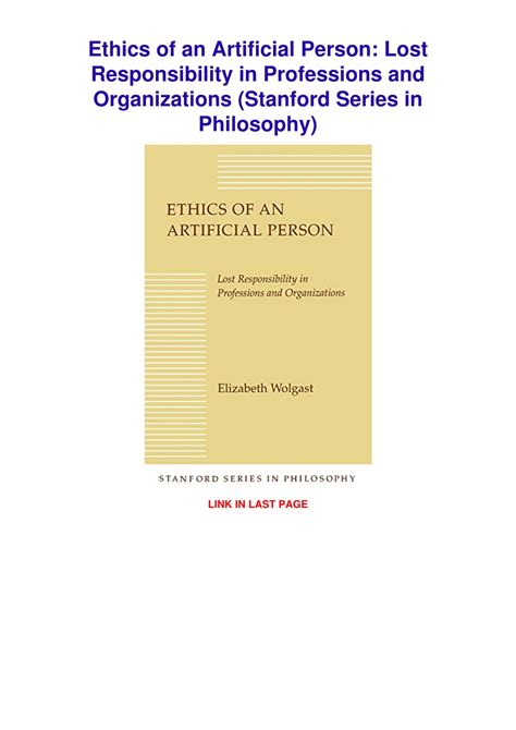 ethics of an artificial person ethics of an artificial person Doc