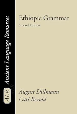 ethiopic grammar ancient language resources Epub