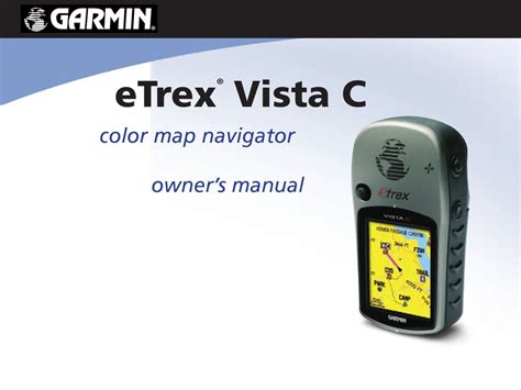 etrex vista c instructions Reader