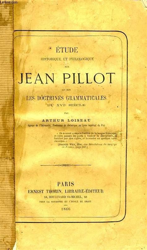 etude historique philologique jean pillot Doc