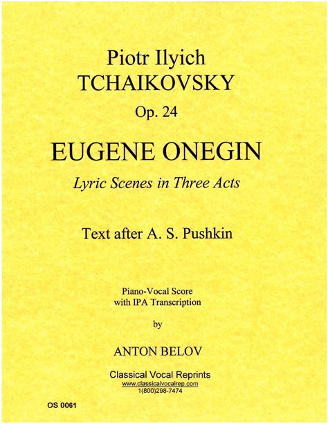 eugene onegin vocal score Doc