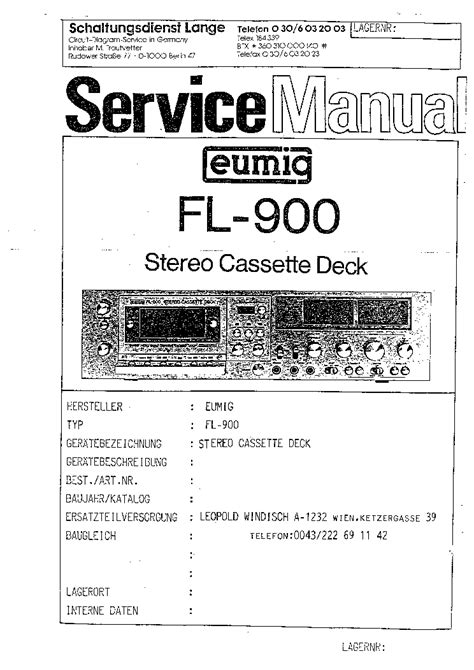eumig fl 900 service manual user guide Doc