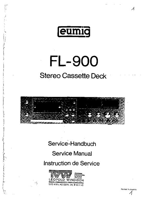 eumig fl 900 service manual user guide Kindle Editon