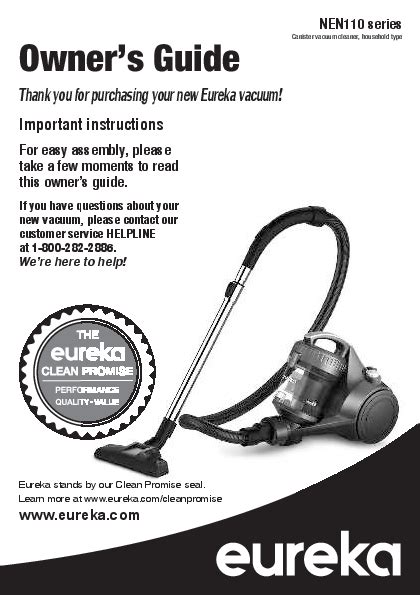 eureka 402a bagless manual Reader