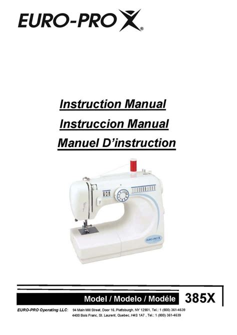 euro pro x sewing machine manual Epub