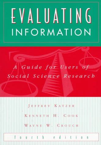 evaluating information a guide for users of social science research Epub