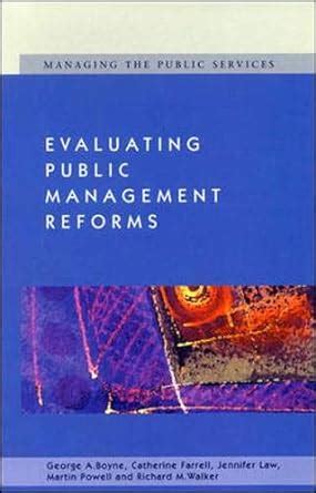 evaluating public management reforms principles and practice PDF