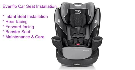 evenflo car seat manual instructions Kindle Editon