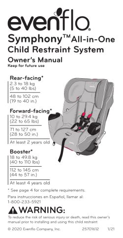 evenflo symphony owners manual Reader