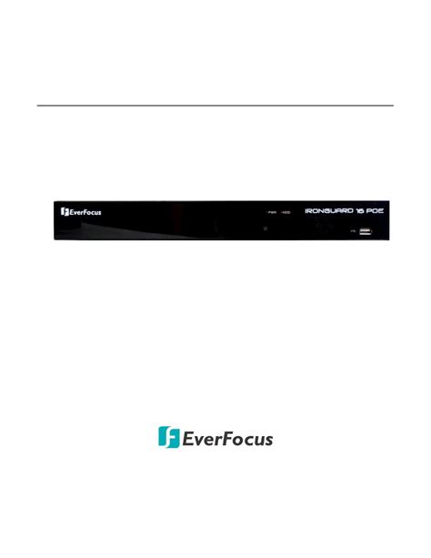 everfocus remote viewer manual PDF
