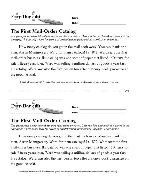 Everyday Edit The First Mail Order Catalog