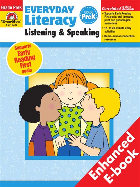 everyday literacy listening and speaking grade prek e book Doc