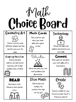 everyday math choice board activities Epub