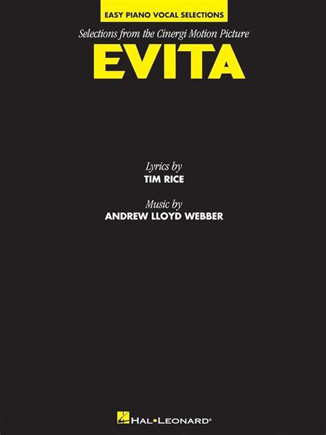 evita easy piano vocal selections from the cinergi Kindle Editon