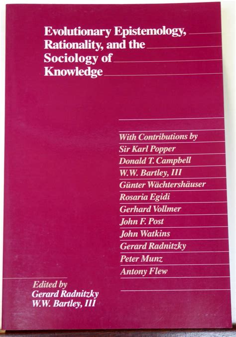 evolutionary epistemology rationality and the sociology of knowledge Epub