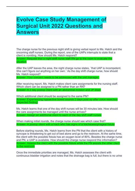 evolve case study answers Ebook PDF