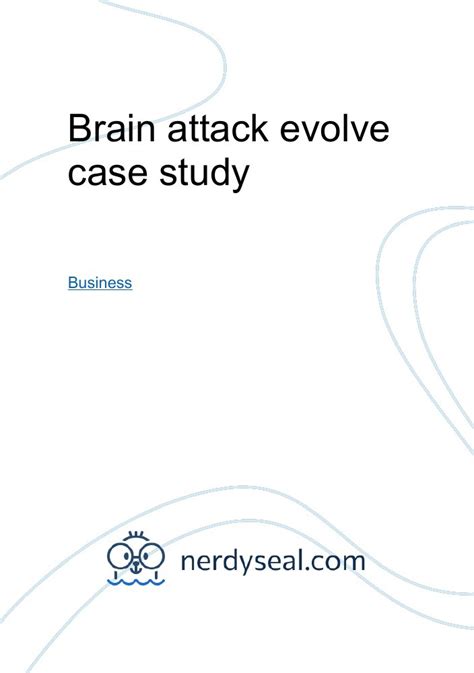 evolve case study answers brain attack Reader