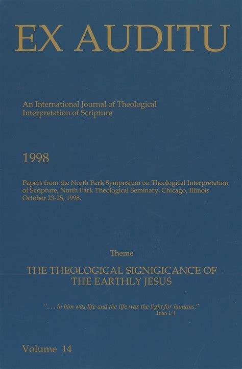 ex auditu volume 23 an international journal for the theological interpretation of scripture Reader