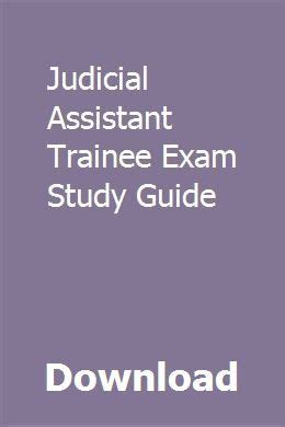 exam for judicial assistant trainee PDF