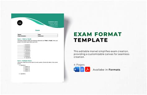 exam question paper template Kindle Editon