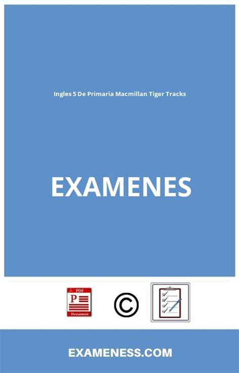 examenes ingles macmillan 5 primaria ingles PDF