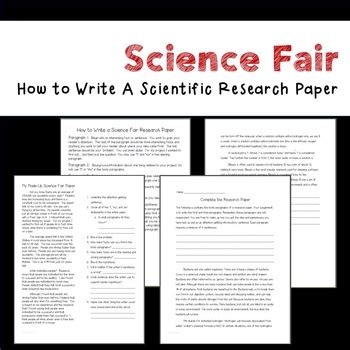 example of a 6th grade science fair research paper PDF