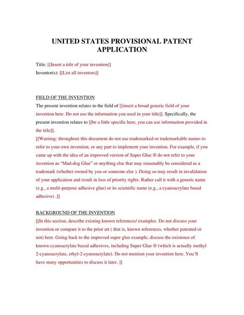 example of patent application document Kindle Editon