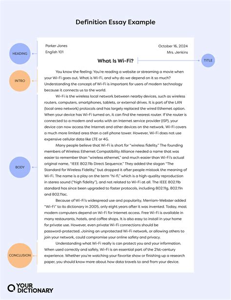 examples of a definition paper Epub