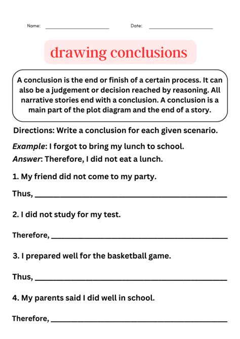 examples of drawing conclusion questions Epub