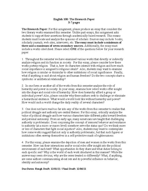 examples of english research papers Kindle Editon