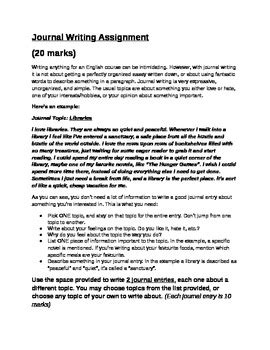 examples of journal assignments PDF