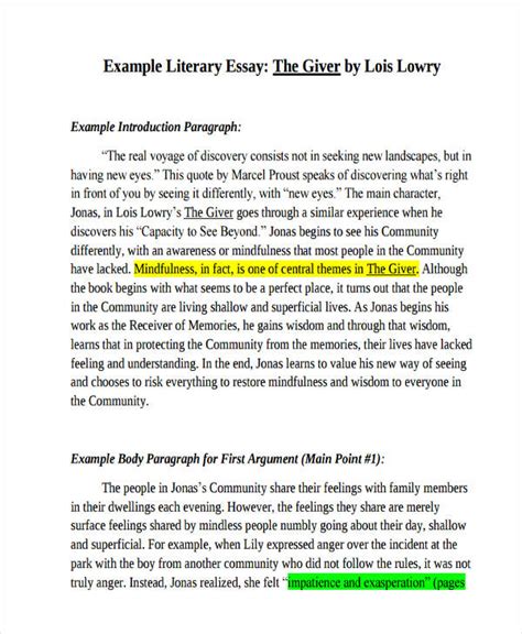 examples of literature papers Epub