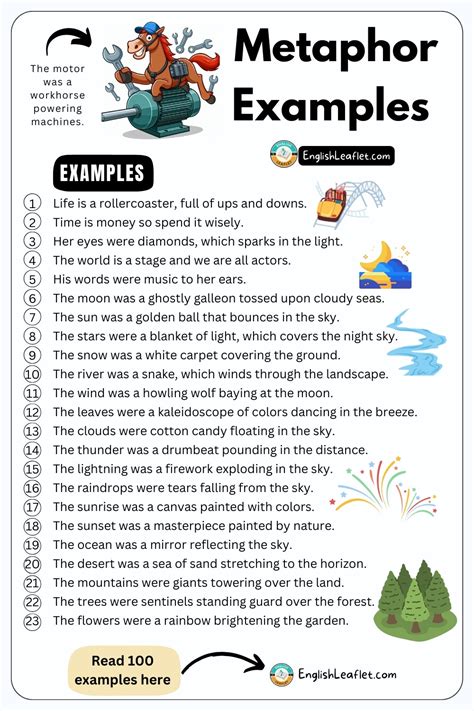 examples of metaphors in the landlady